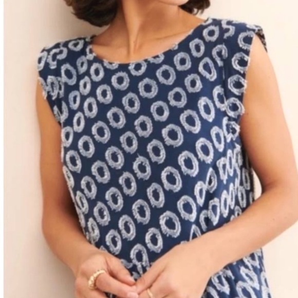 Anthropologie Maeve Lisanne Textured Circle Blue Bohemian Dress M
Size‎ Medium - Picture 4 of 12